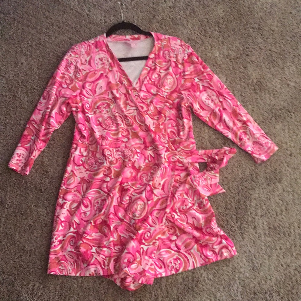 Lilly Pulitzer Karlie Wrap Romper size XL